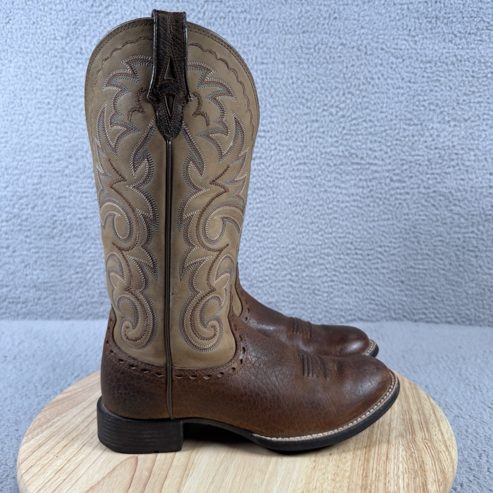 Ariat Womens Size 6 B Brown Western Cowboy Boots Leather Two Tone Round Toe